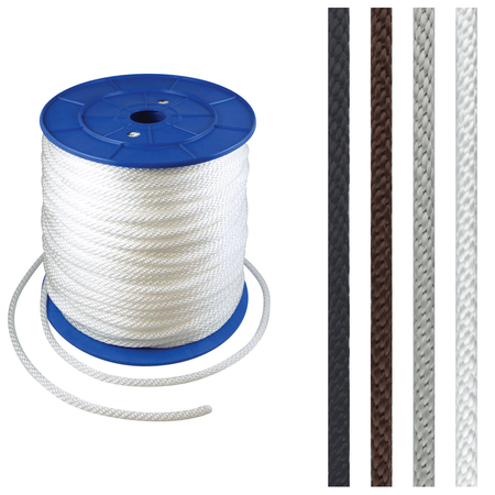 GLOBAL FLAGS UNLIMITED Solid Braided Halyard 0.375" White 205332